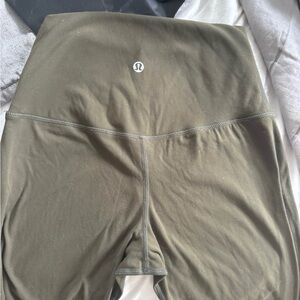 Lululemon Athletica Green Bike Shorts High-Waisted Stretch